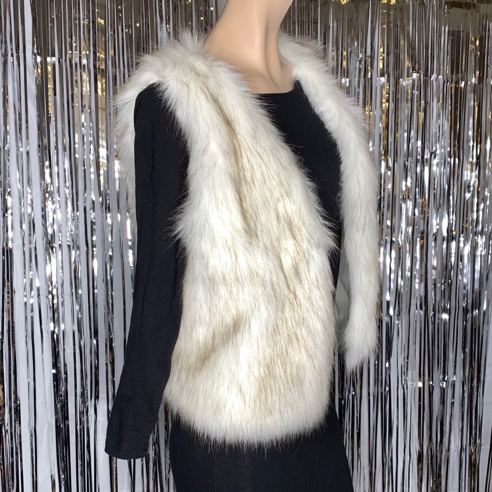 White Thalia Love Sodi Faux Fur Vest